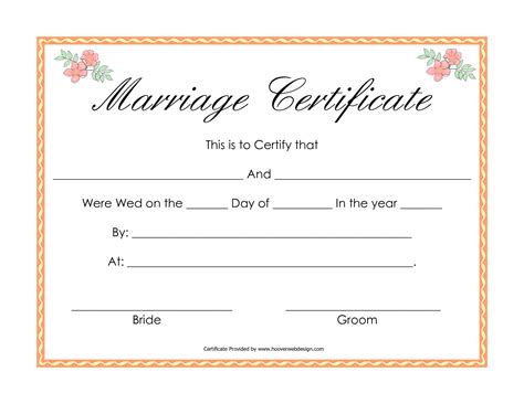 marriage certificate generator for fun